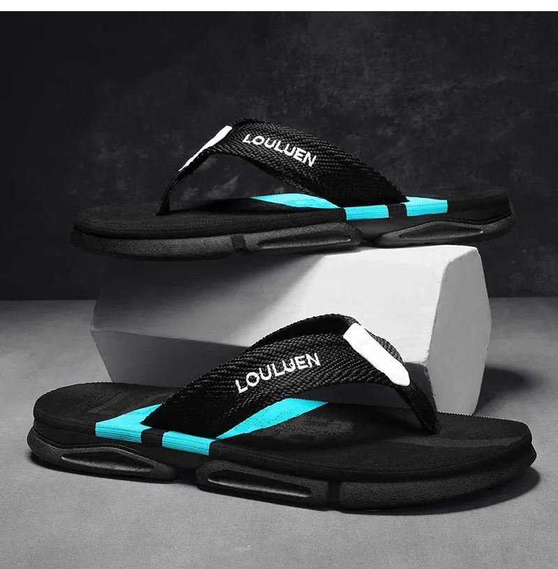 Muji Cotton Slippers Breathable, non-slip beach flip-flops