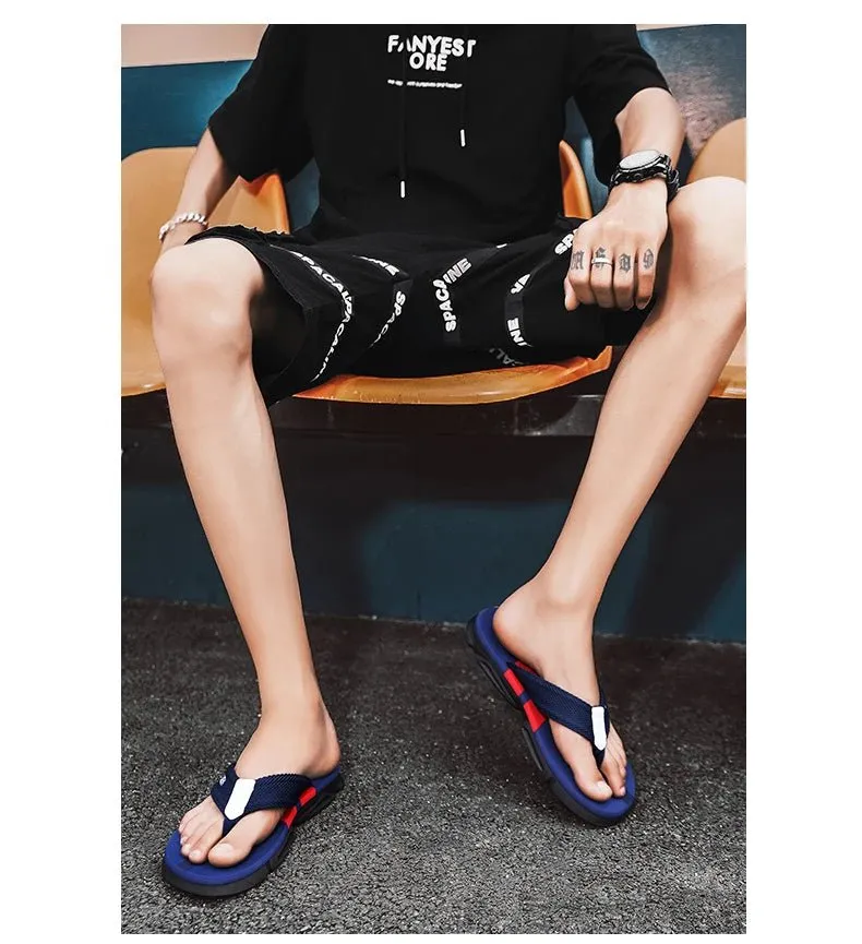 Red Slippers Breathable, non-slip beach flip-flops