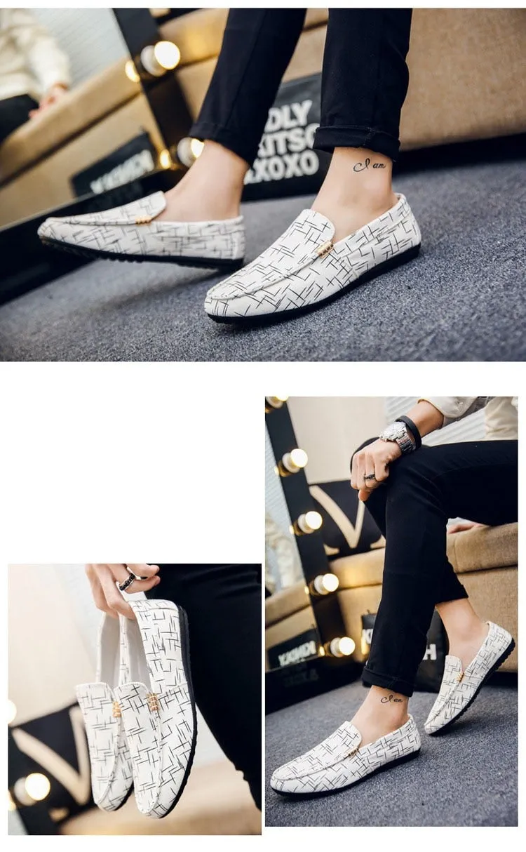 Christian Louboutin Velvet Loafers Men Suede Leather Slip On Moccasins Shoes