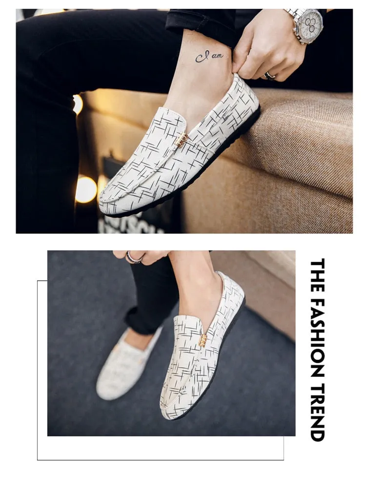 Sweatpants Loafers Men Suede Leather Slip On Moccasins Shoes