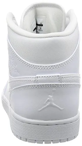 Asics Tennis Shoes Malaysia Nike Jordan Men's Air Jordan 1 Mid White/Black/White Basketball Shoe 10.5 Men US