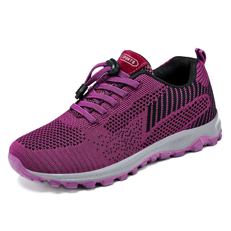 Breathe Easy Ladies Pull on Trainers Cross Shield Silver Program