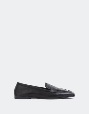Brescia Black Leather Lincoln Loafers