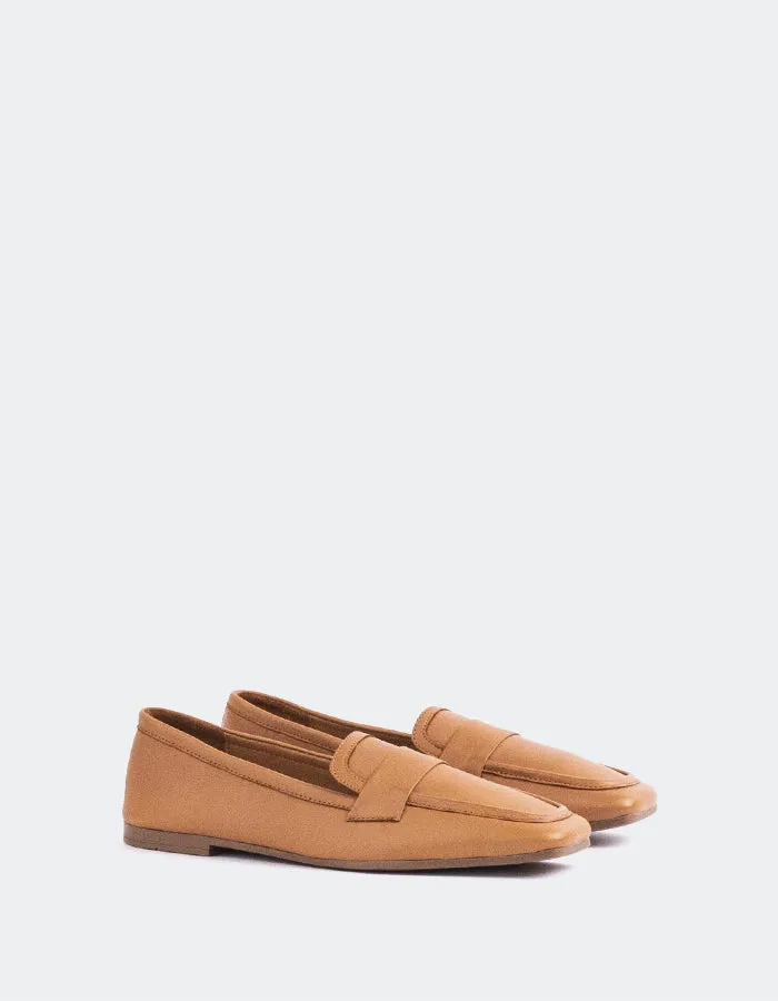 Brescia Tan Leather Perrine Loafers