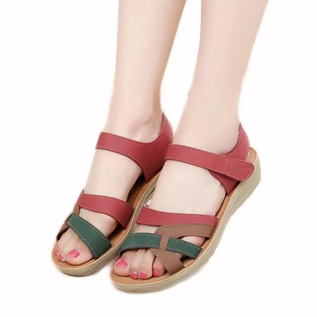 Ankle Strap Flat Sandals Womens Casual Brown Ankle Strap Sandals