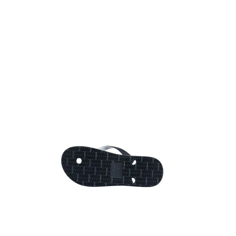 Icon Black Rubber Sandal Suede Wedge Sandals