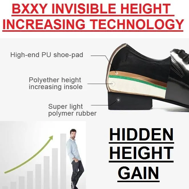 BXXY's 3 inch Hidden Height Increasing Lace-Up Formal Shoes for Men Vionic Sandals - Size 7