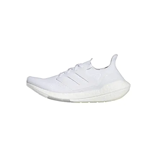 adidas Women's Ultra boost 21 Running Shoes, White/White/Grey, 7.5 Ballerina Adidas Shoes