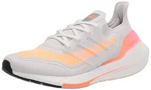 Adidas Workout Shoe adidas Women's Ultra boost 21 Running Shoes, White/White/Grey, 7.5