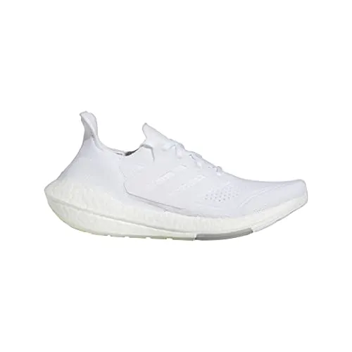 adidas Women's Ultra boost 21 Running Shoes, White/White/Grey, 7.5 Adidas Car Racing Shoes