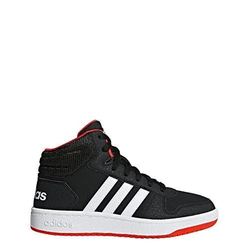 adidas Unisex Hoops 2.0 Basketball Shoe, Black/White/red, 2.5 M US Little Kid Adidas Arsenal Shoes