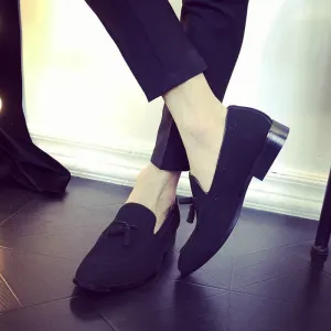 Quince Loafers Casual Mens Shoes Suede Leather Men Loafers Moccasins Fashion Low Slip On Men Flats Shoes oxfords Shoes EPP126