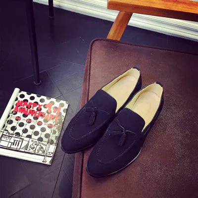 Casual Mens Shoes Suede Leather Men Loafers Moccasins Fashion Low Slip On Men Flats Shoes oxfords Shoes EPP126 Tan Slip On Loafers