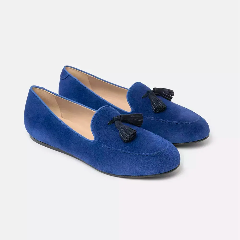 Charles Philip Chic Blue Suede Loafers for the Discerning Gentleman Loafers Suede Penny