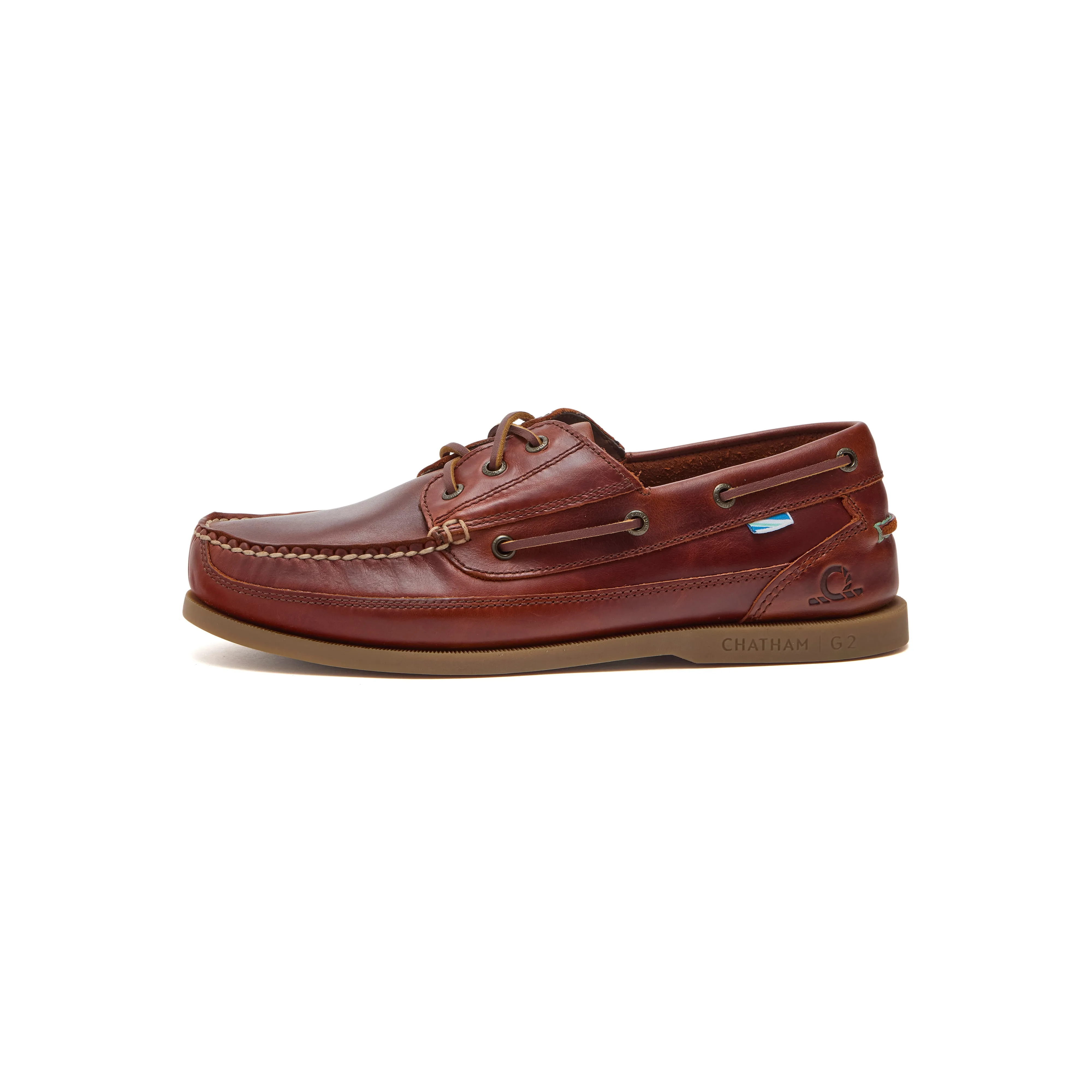 Consumer Reports Work Boots Chatham Rockwell II G2 Leather Wide Fit Boat Shoes Chestnut