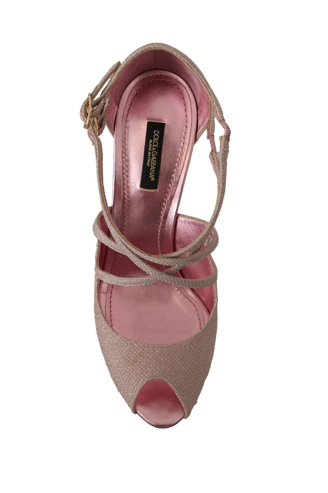 Dolce & Gabbana Pink Glittered Strappy Heels Sandals Shoes Sandals Good For Plantar Fasciitis