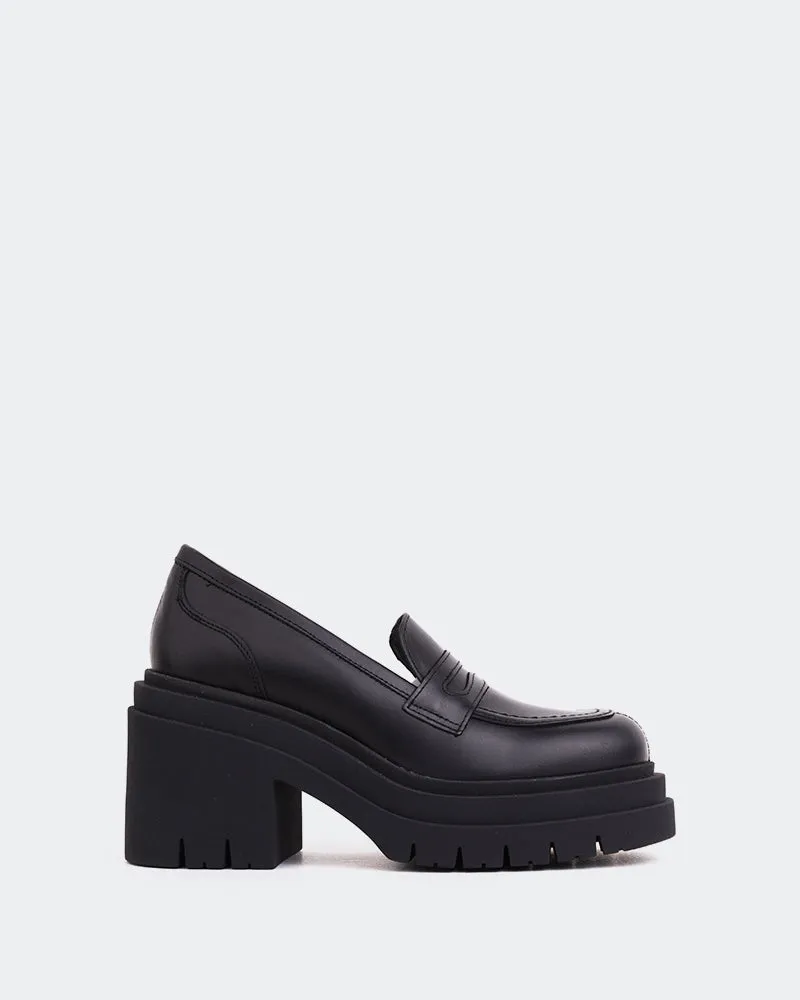 Chip Black Leather Herre Loafers