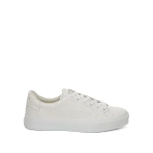 City Sport Sneaker with Embossed Logo in White Camouflage Sneakers