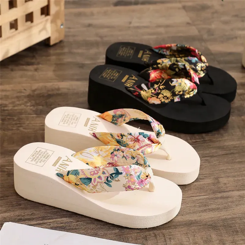 Flip Flops Electronics Claquettes Sandales femme t 2024 / Fashion Women Flip Flops Summer Beach Platform Slippers Casual Outside Wedges Sandals Summer Women Shoes
