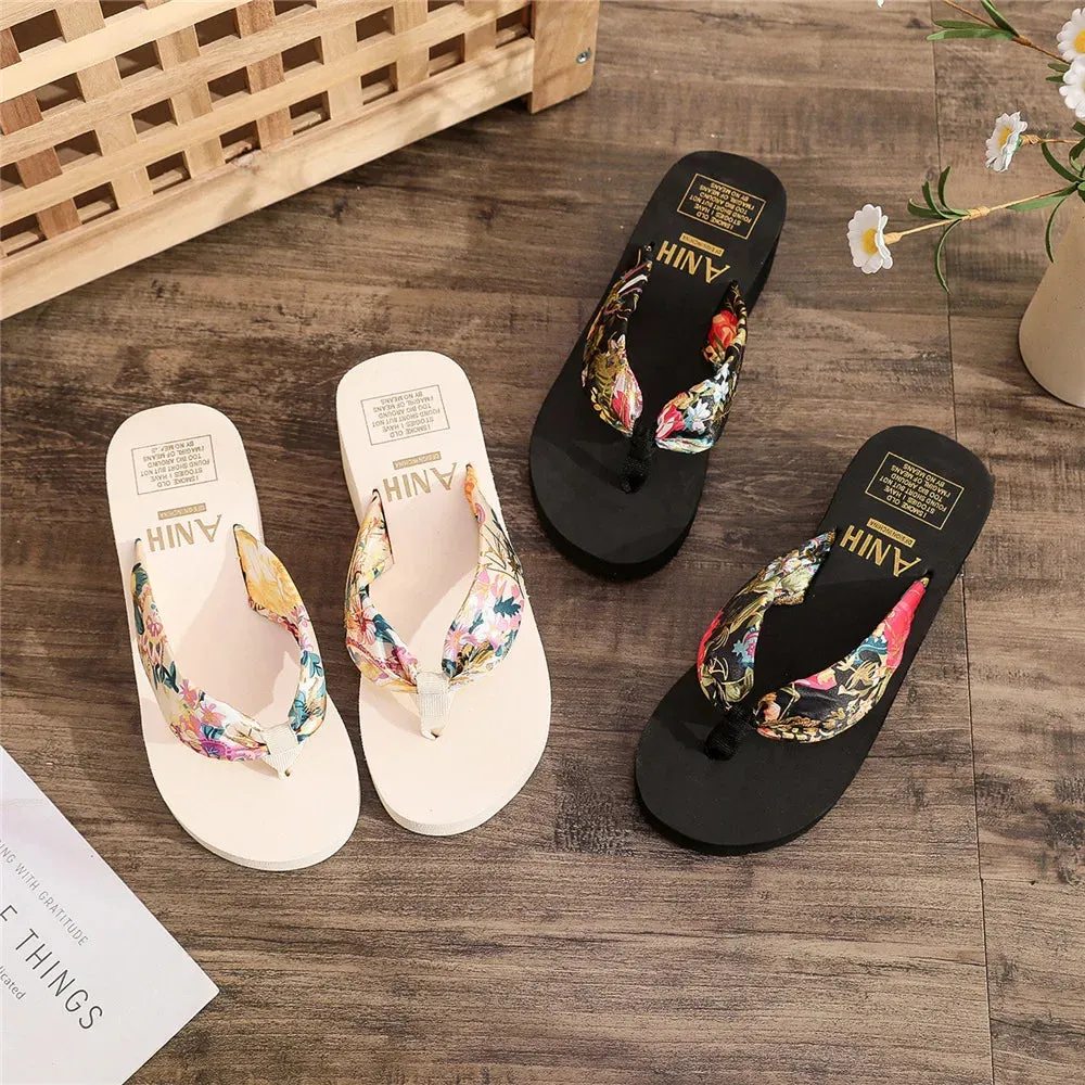 Love Flip Flops Claquettes Sandales femme t 2024 / Fashion Women Flip Flops Summer Beach Platform Slippers Casual Outside Wedges Sandals Summer Women Shoes