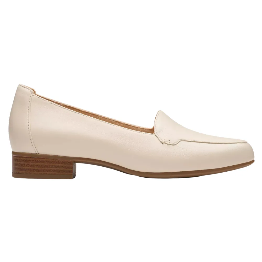 Clarks Krystine Lily Cream Leather Loafer (Women's) Monk Loafers