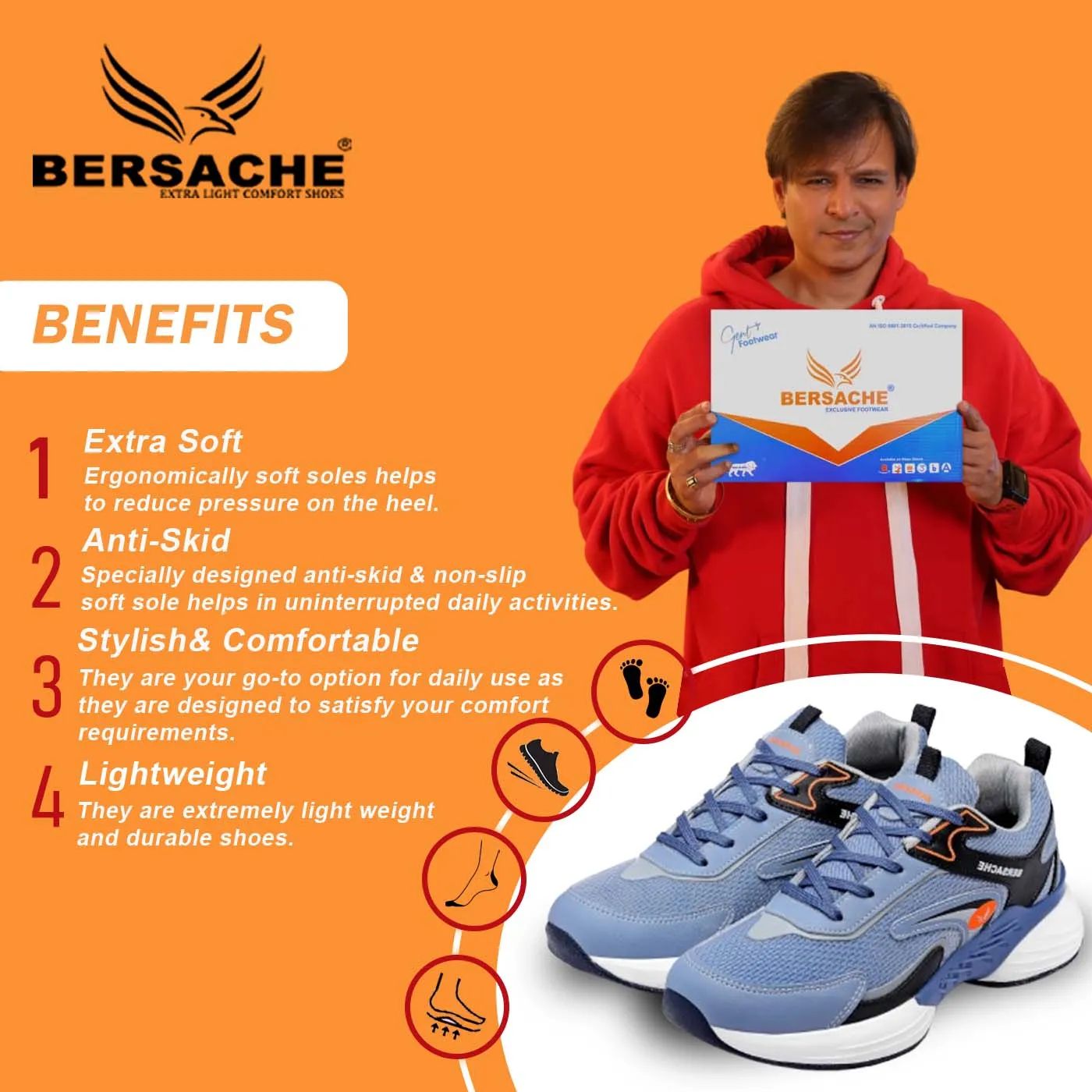 Slippers House Bersache Premium Sports ,Gym, Trending Stylish Running Shoes For Men (9183)-Blue