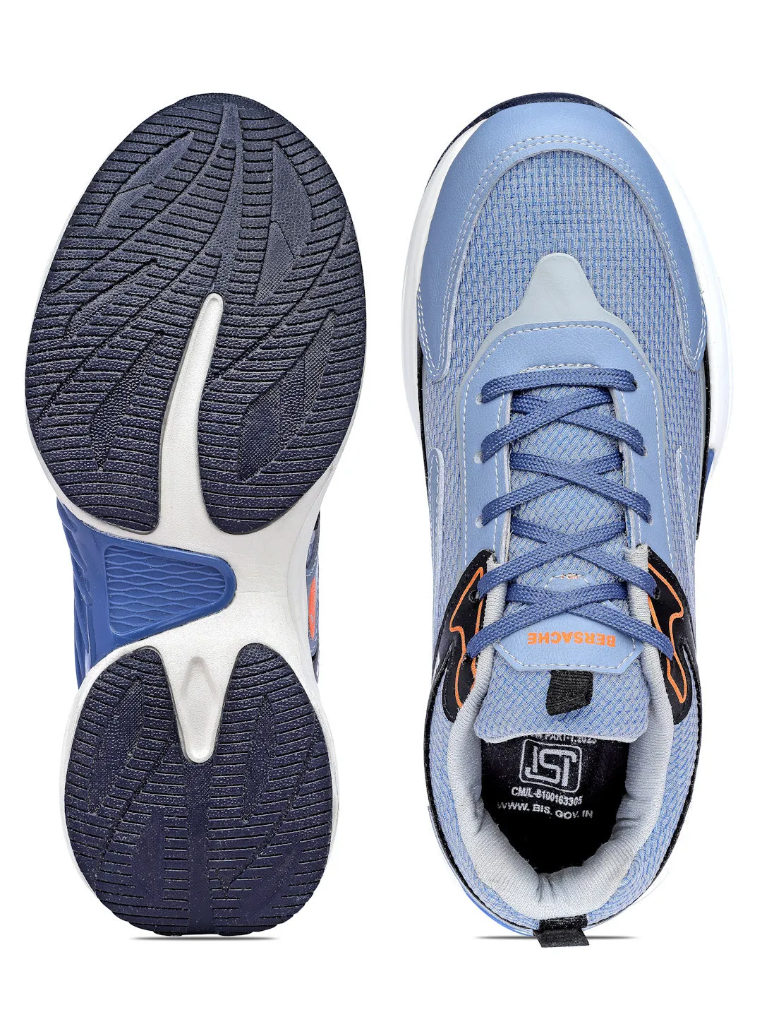 Sport Flex Slides Bersache Premium Sports ,Gym, Trending Stylish Running Shoes For Men (9183)-Blue