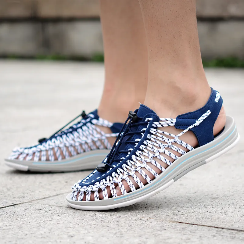 Best Bunion Sandals CLEARANCE / Summer Genuine Leather Sandals for Men / Cool Elastic Handmade Shoes