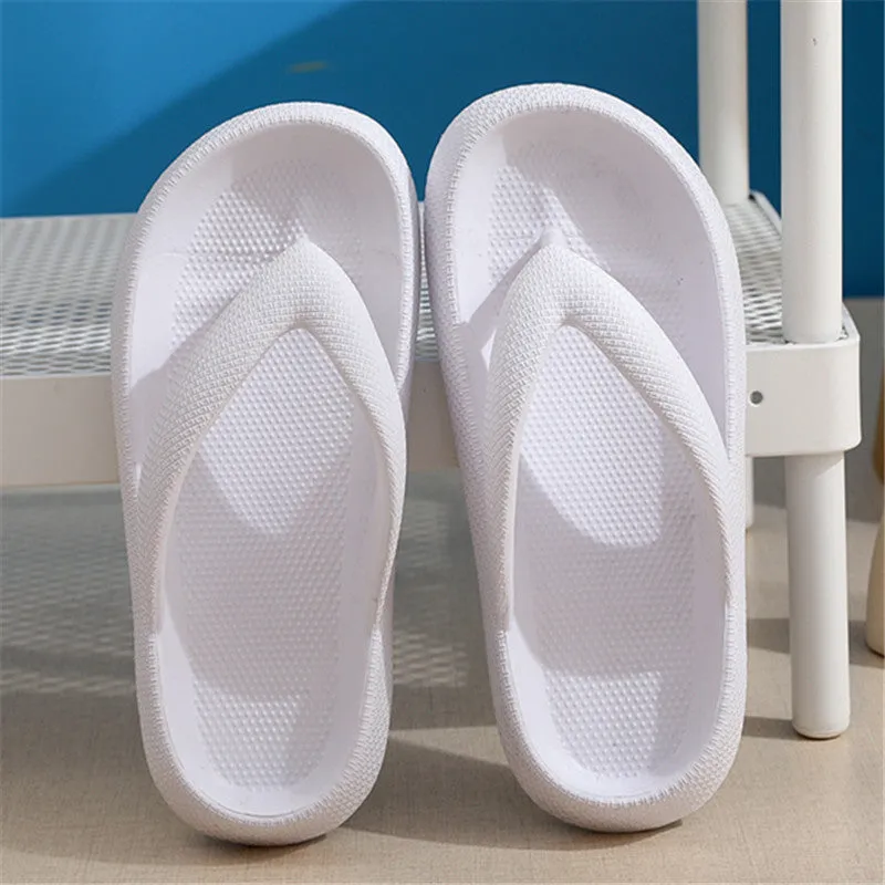 Clip Toe Shoes Eva Non-Slip Slippers Soft Sole Flip Flops Women Thick Bottom Bathroom Slides Summer One Size Flip Flops