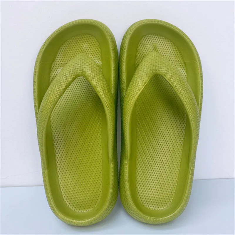 Clip Toe Shoes Eva Non-Slip Slippers Soft Sole Flip Flops Women Thick Bottom Bathroom Slides Summer Macrame Flip Flops