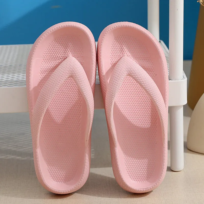 Flip Flops Swimming Clip Toe Shoes Eva Non-Slip Slippers Soft Sole Flip Flops Women Thick Bottom Bathroom Slides Summer
