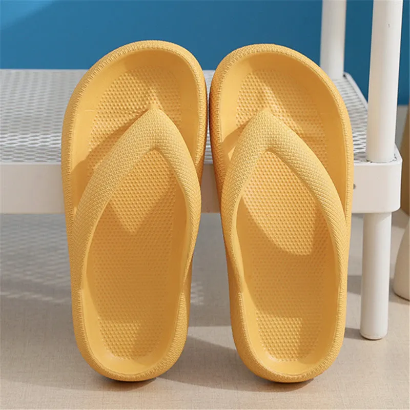 Clip Toe Shoes Eva Non-Slip Slippers Soft Sole Flip Flops Women Thick Bottom Bathroom Slides Summer Flip Flops Roxy Leather