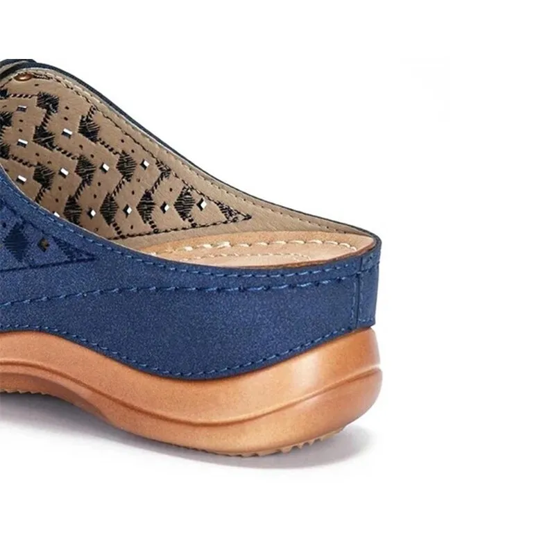 Yeknu Women Sandals 5 Colors Summer Shoes Woman Wedge Heels Sandals Plus Size Flip Flops Drop Shipping Wedges Shoes Sandalias Mujer Comfortable Thong Flip Flops