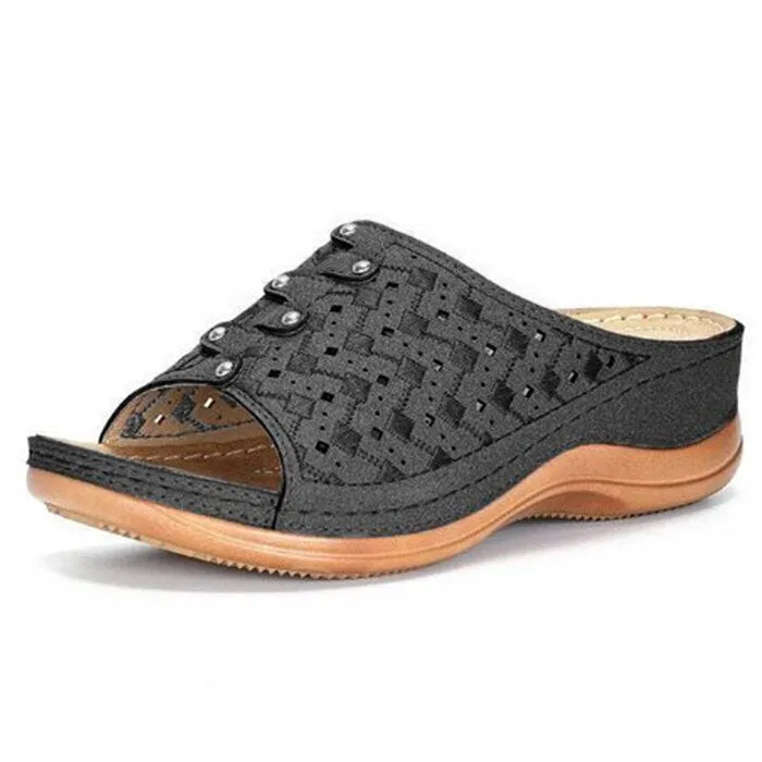 Best Flip Flops Posterior Tibial Tendonitis Yeknu Women Sandals 5 Colors Summer Shoes Woman Wedge Heels Sandals Plus Size Flip Flops Drop Shipping Wedges Shoes Sandalias Mujer