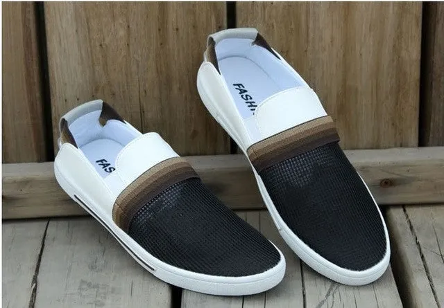 New 2017 fashion Men's flats Breathable Canvas Casual Shoes men flat shoes Slip-On Slippers men flats drop shipping LS004 Ballerina Flats Shoes