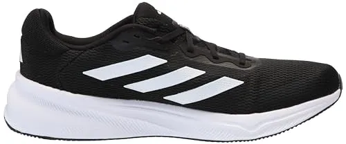 Adidas Shoes Indoor adidas Men's Response Running Sneaker, Black/White/Black, 9.5