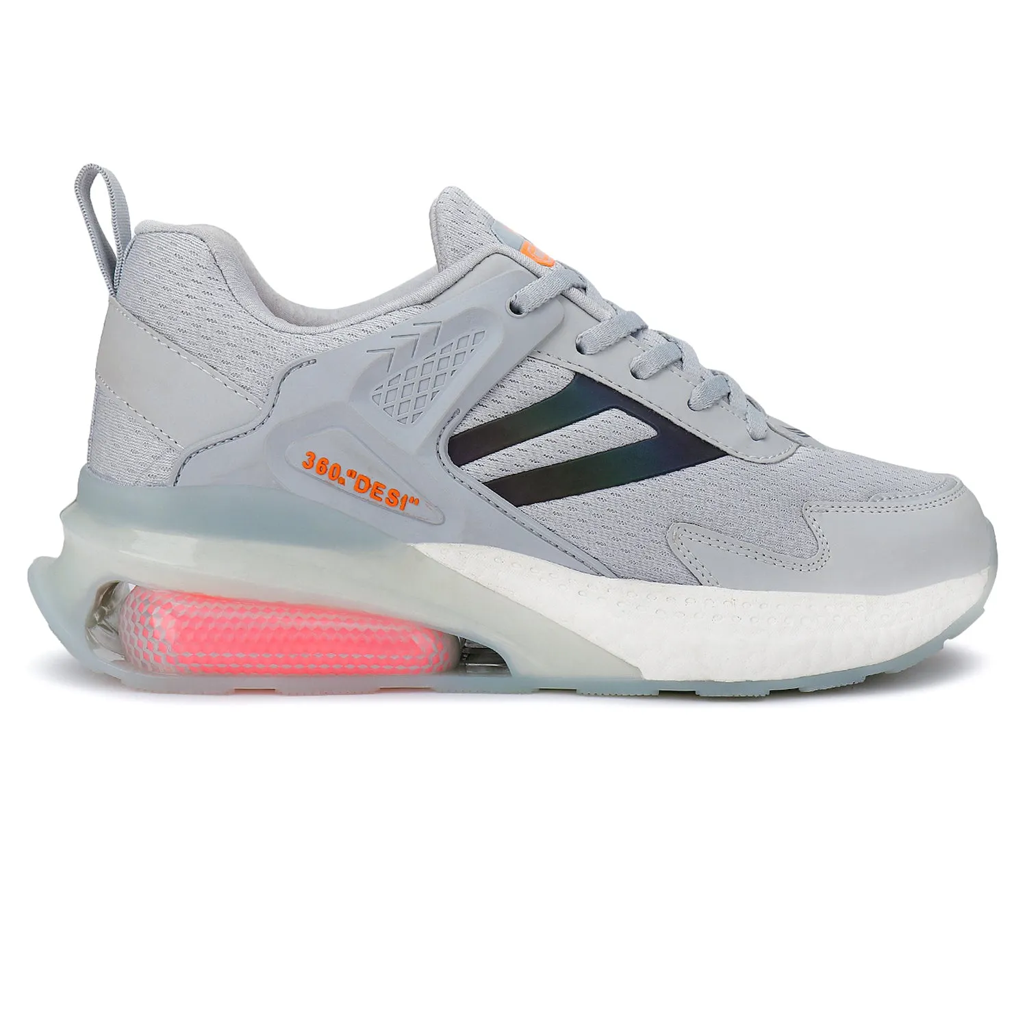 Planters Fasciitis Slippers Bersache Lightweight Sports Running Walking Trekking Shoes For Men(Grey-9077)