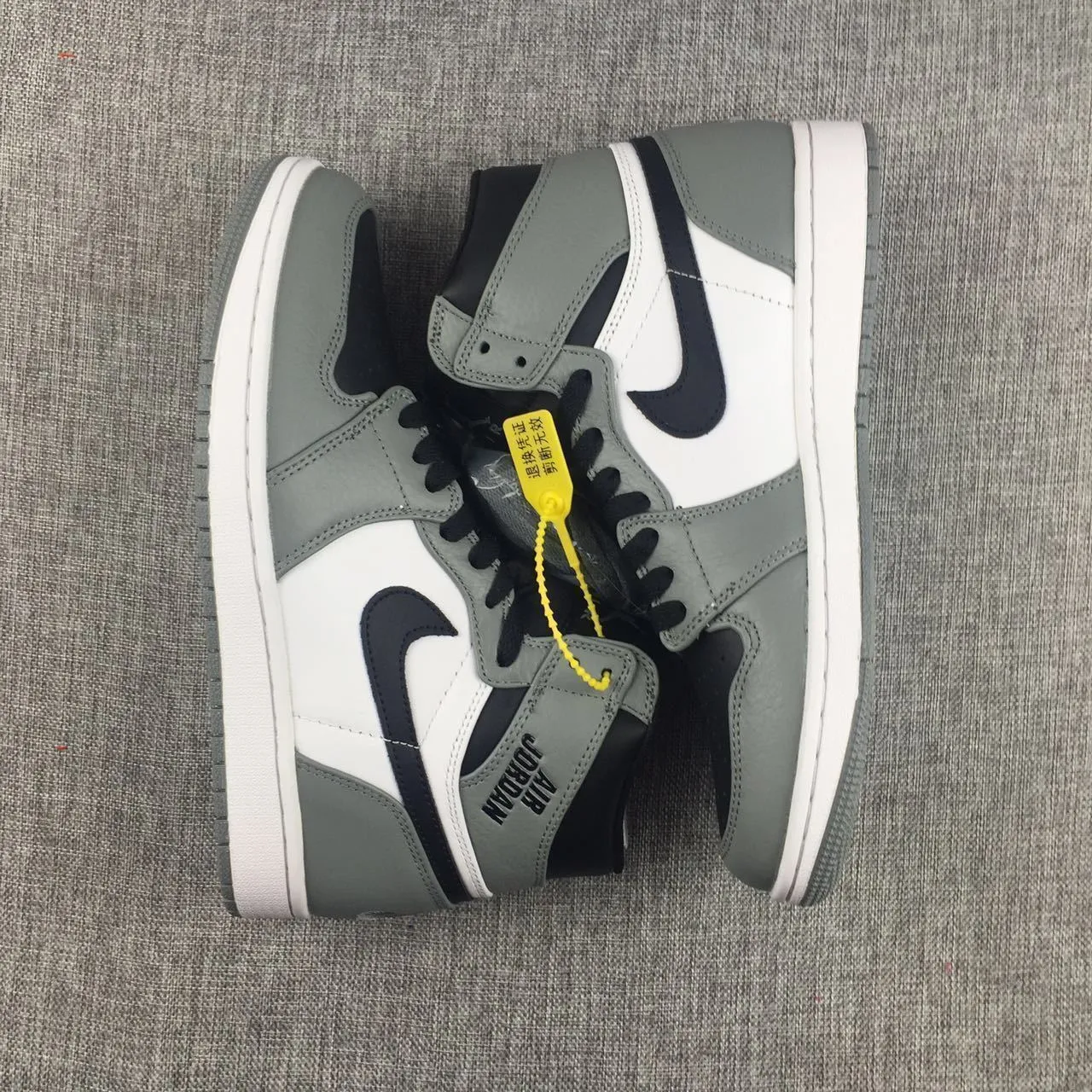 Nike Air Jordan 1 High Retro OF 6 Ring White Black Grey Shoes Basketball Men !!! CYBER MONDAY SALE !!! Size Guide Asics Shoes