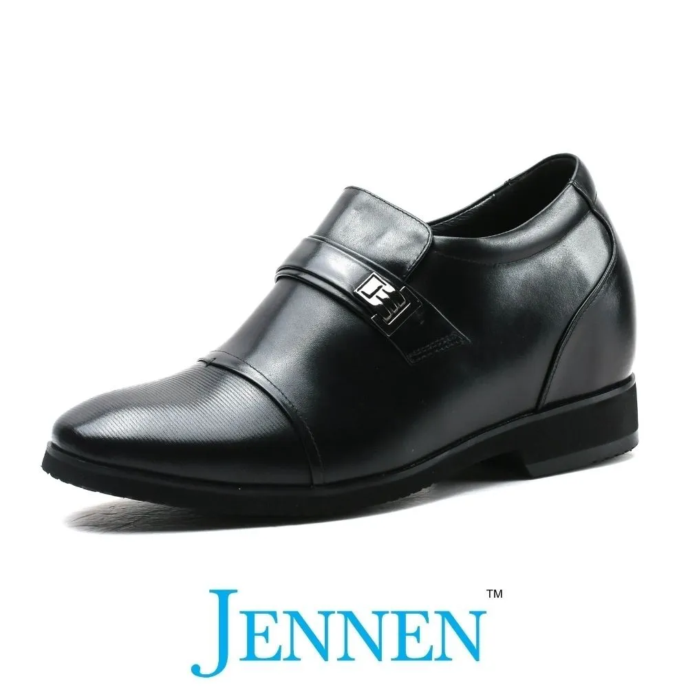 Mr. Janacek Black 10cm | 4 inches Tall Cuban Heel Shoes Men Warm Waterproof Work Boots