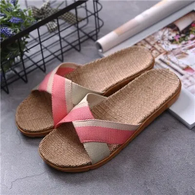 Bachelorette Party Flip Flops Suihyung Summer Slippers Women Breathable Flax Indoor Slippers Woman Casual Beach Shoes Non-slip Linen Slides Sandals Flip Flops