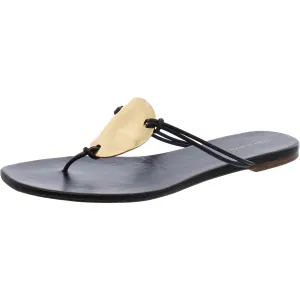 Flip Flops Stuck In Mud Tory Burch Womens PATOS Leather Slip On Flip-Flops