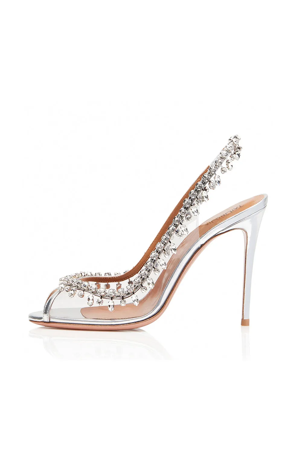 Wedding Shoes Peep Toe Stiletto Heel With Rhinestone Ankle Strap Wide Feet Sandals