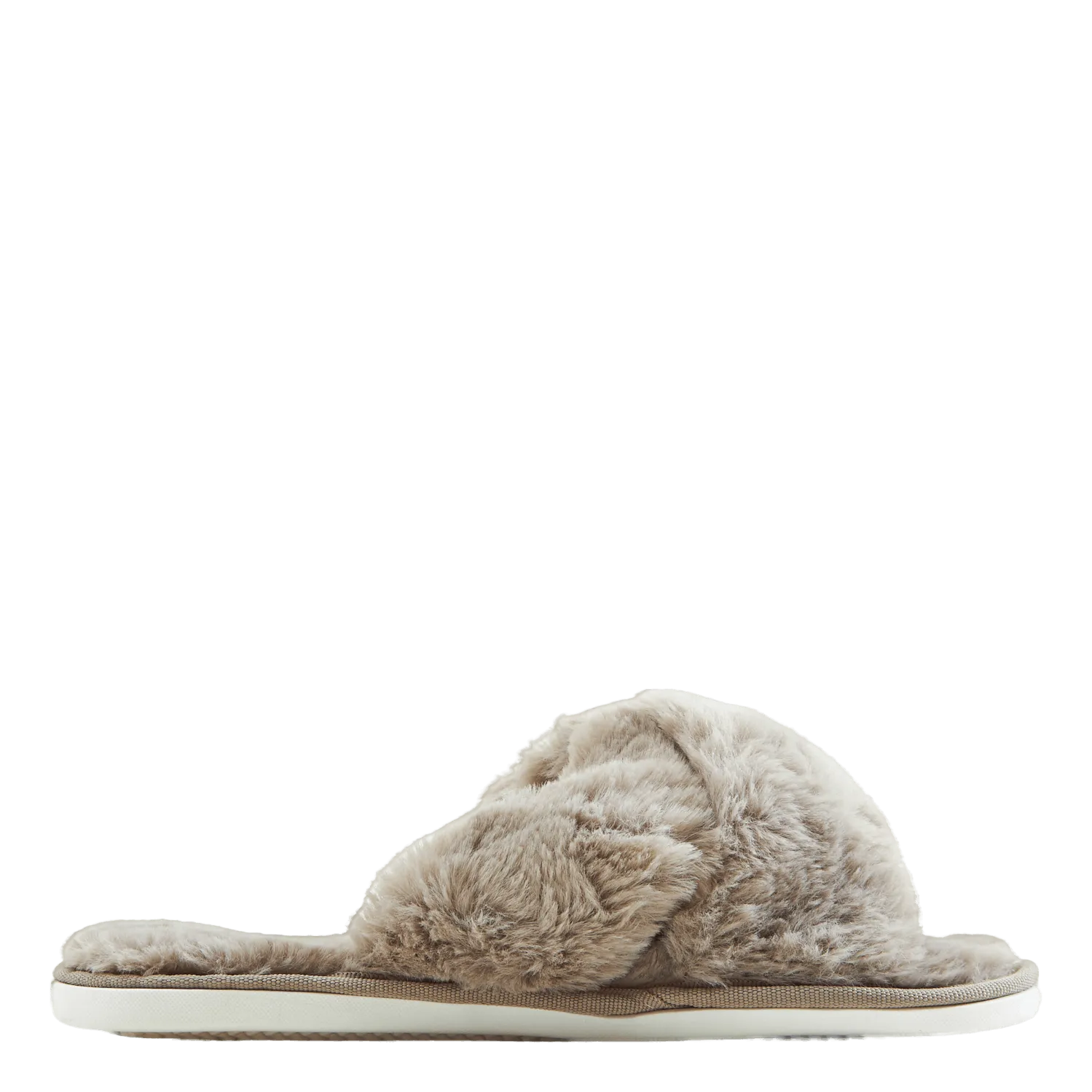 Brahny W Plush Slipper Pine Bark Slides Size 6