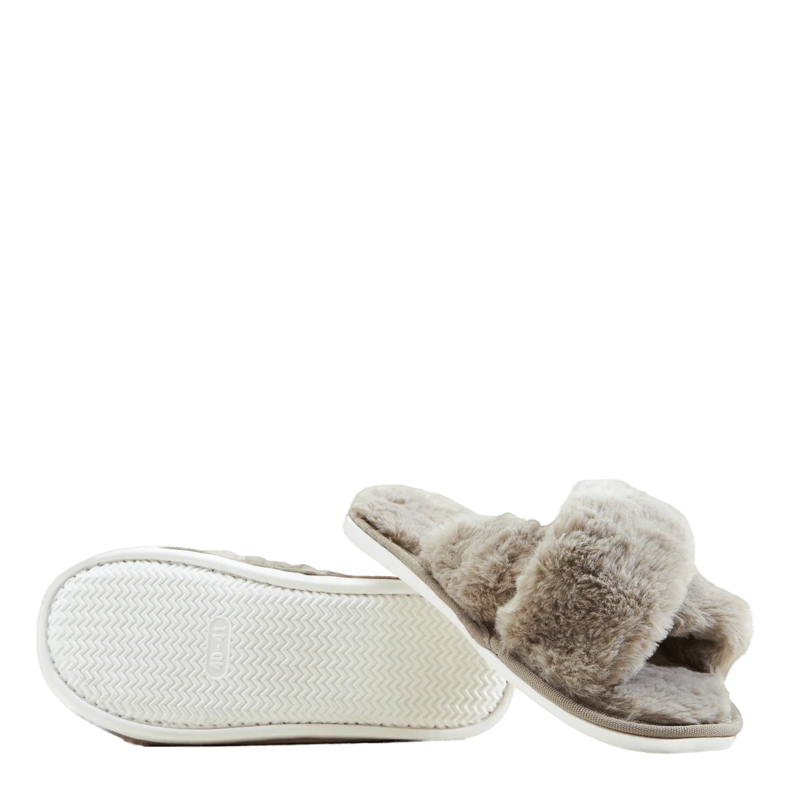 Brahny W Plush Slipper Pine Bark Cushion Slides