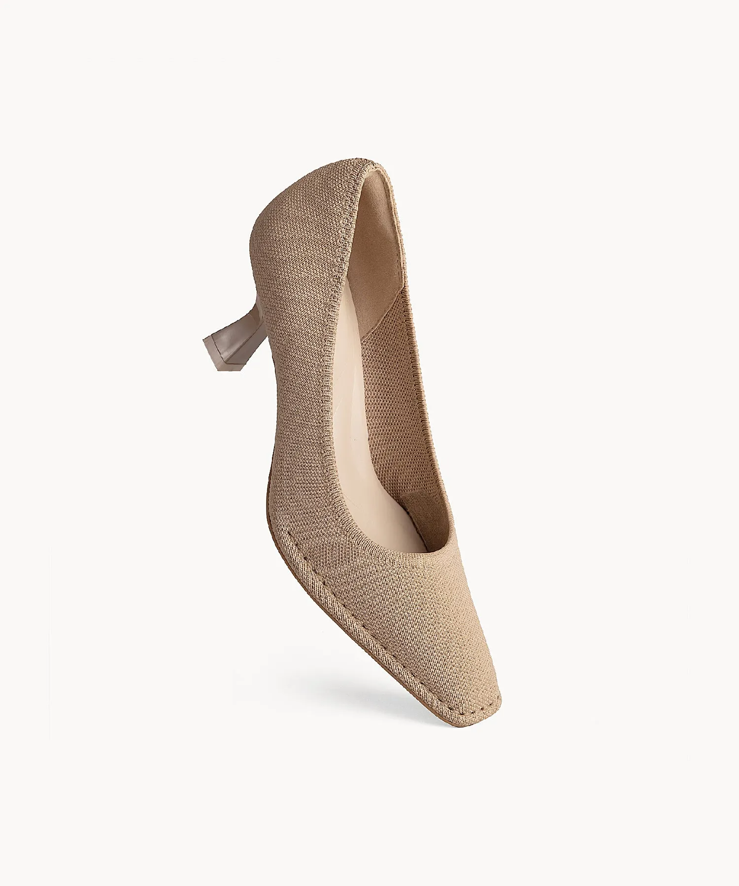 CommuteEase Solid Color Stiletto Pumps Work Boots With High Heel