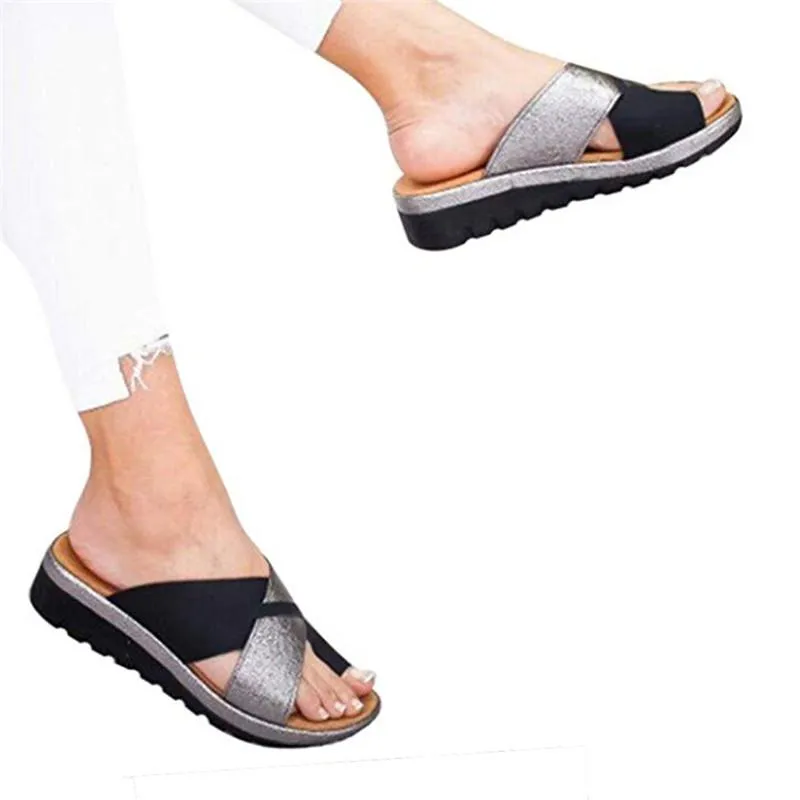 Women Outdoor Clip Toe Sandals Mid-heel Wedge Sandals Sandals Church Riverside