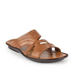 Coolers Casual Tan Slippers For Men COOL99-1 By Liberty Boba Slippers