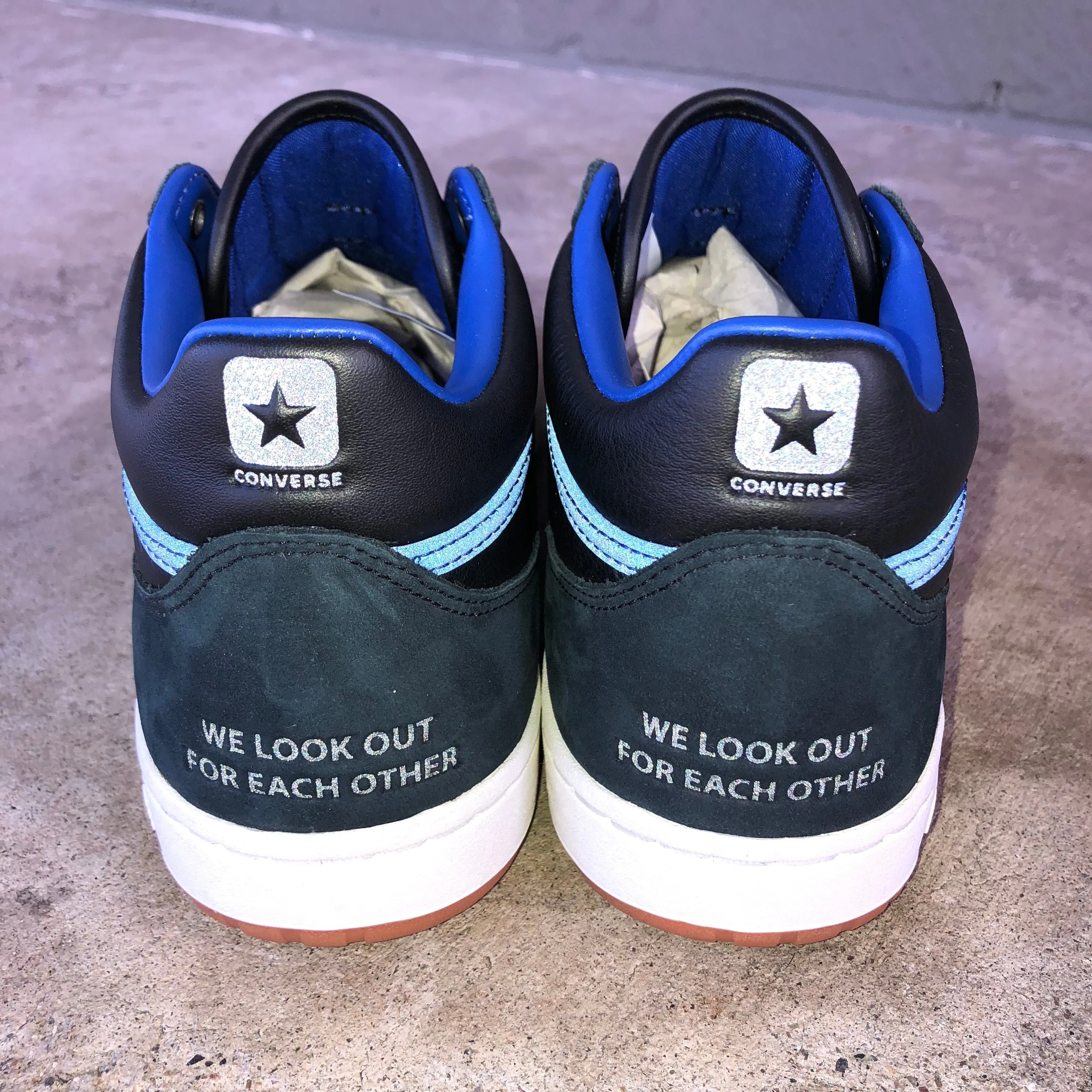 Converse Fastbreak Pro Mid: Black/Blue/Egret Asics Anniversary Shoes