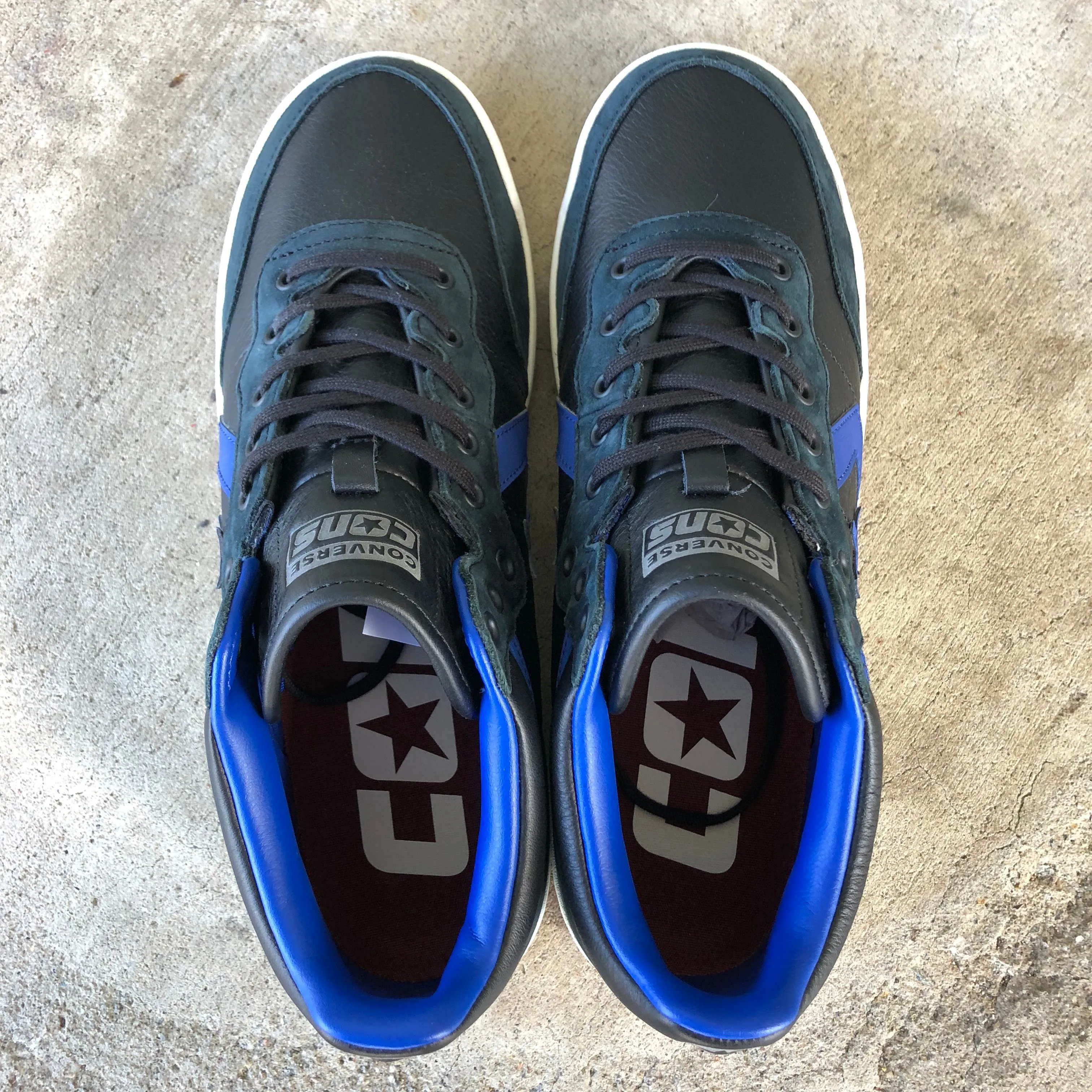 Asics Tiger Basketball Shoes Converse Fastbreak Pro Mid: Black/Blue/Egret