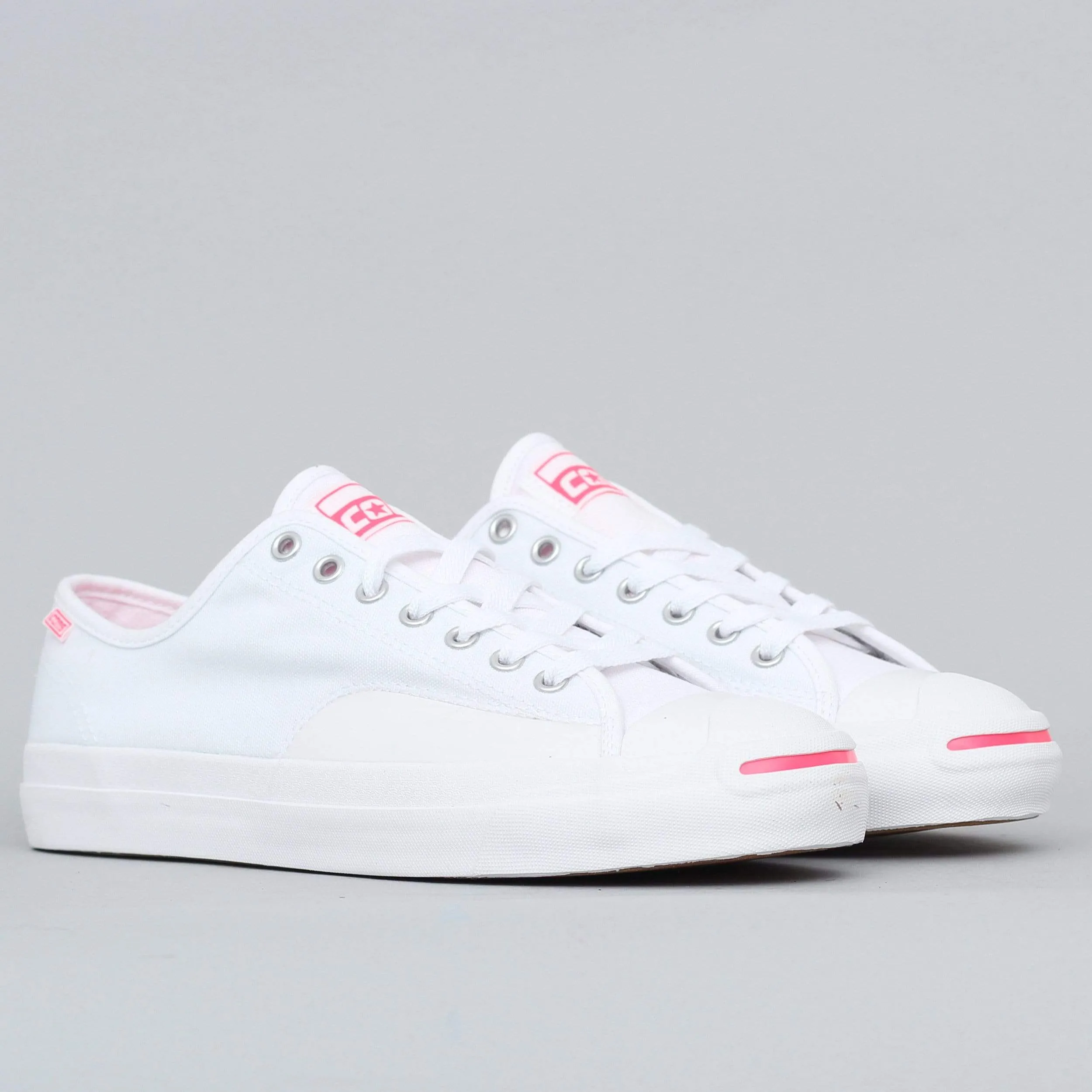Converse Jack Purcell Pro OP OX Shoes White / Racer Pink / White Asic Lifestyle Shoes